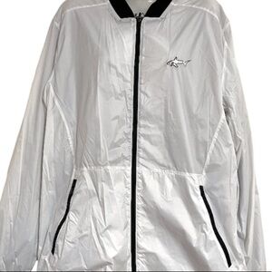 White rain coat jacket , Attack Life